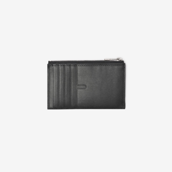 Vi Burberry Check Zip Card Case 'Shadow' 80998151