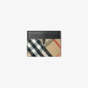 Vi Burberry Check Snip Card Case 'Sand' 80974841