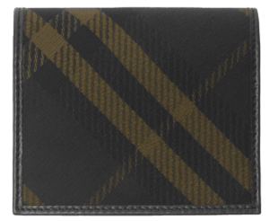 Vi Burberry Check Coin Card Case 'Shadow' 80984601