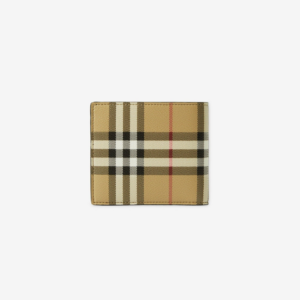 Vi Burberry Check Bifold Wallet 'Beige' 80698111