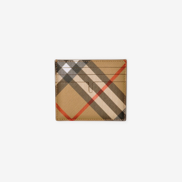 Vi Burberry Tall Check Card Case 'Sand' 80950471
