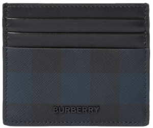 Vi Burberry Tall Check Card Case 'Navy' 80741091