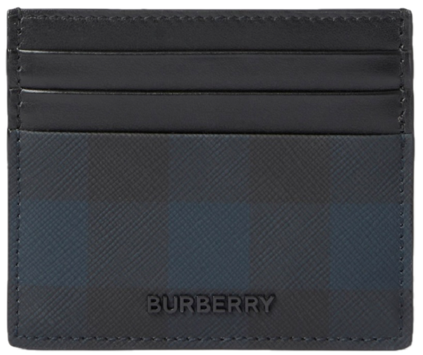 Vi Burberry Tall Check Card Case 'Navy' 80741091