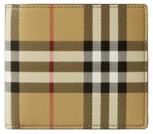 Vi Burberry Check Bifold Wallet 'Beige' 80698111