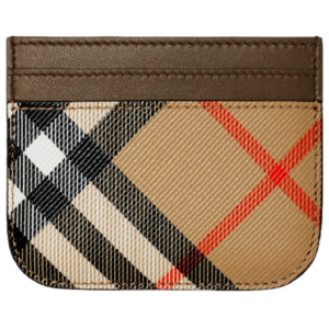 Vi Burberry Check Card Case 'Sand' 80927221