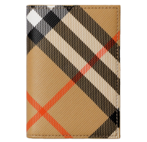 Vi Burberry Check Folding Card Case 'Sand' 80919061