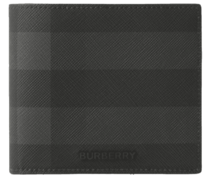 Vi Burberry Check Bifold Wallet 'Charcoal' 80702731
