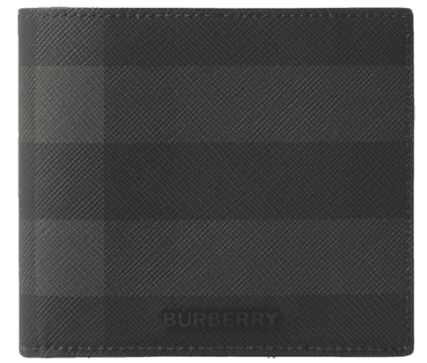 Vi Burberry Check Bifold Wallet 'Charcoal' 80702731