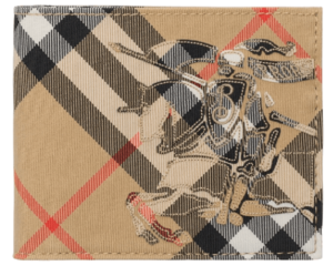 Vi Burberry EKD Check Bifold Wallet 'Sand' 80975881