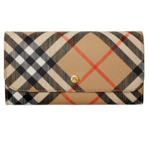 Vi Burberry Check Continental Wallet 'Sand' 80952721