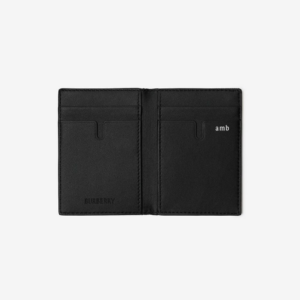 Vi Burberry Check Folding Card Case 'Black' 80895251