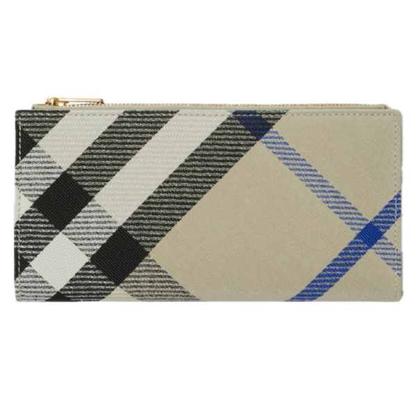 Vi Burberry Large Check Bifold Wallet 'Lichen' 80859751