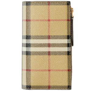 Vi Burberry Medium Check Bifold Wallet 'Beige' 80792031