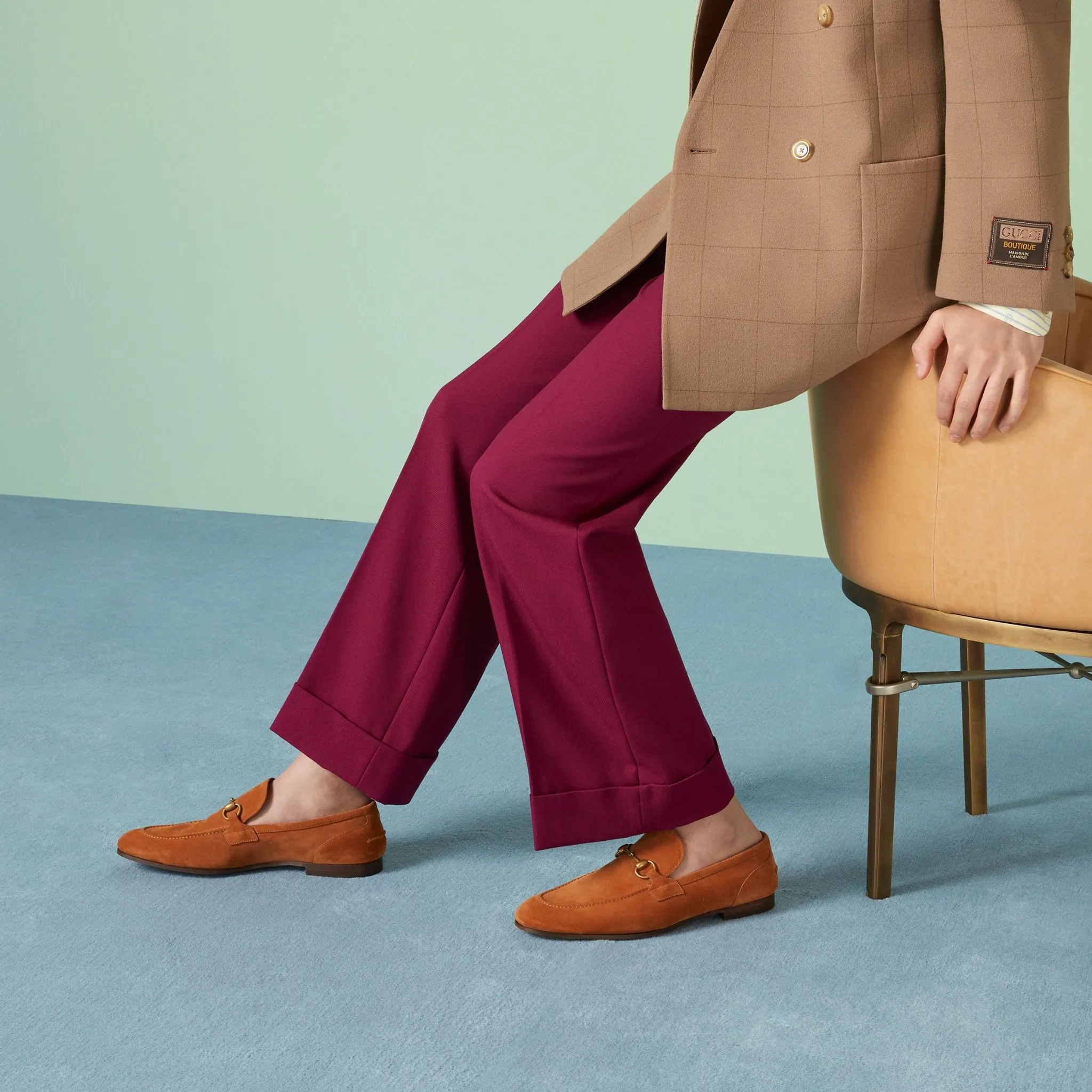 Giay Gucci Jordaan Loafer 'Brown Suede' 406994-CH000-2176