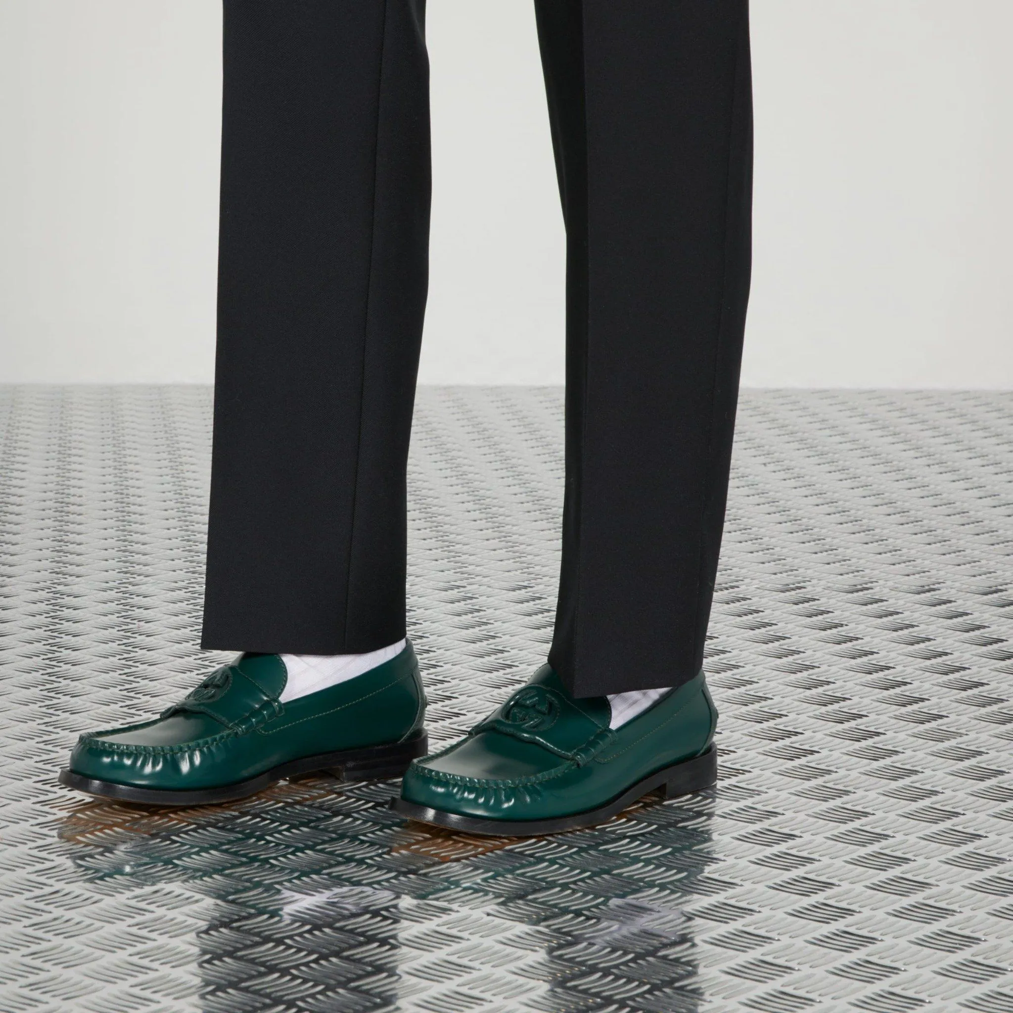 Giay Gucci Interlocking G Loafer 'Green' 738470-17X00-3154