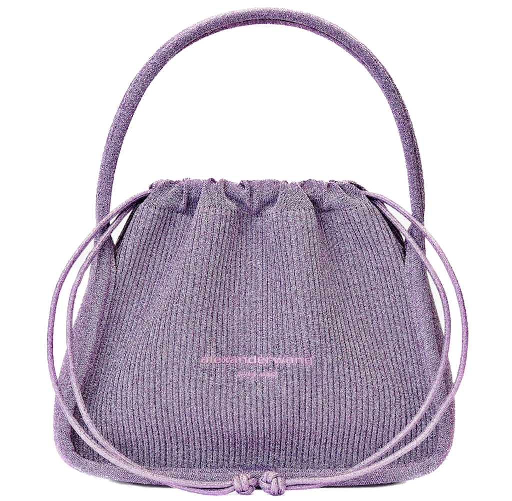 Tui Alexander Wang Ryan Small Bag In Metallic Rib Knit 'Unicorn' 20123K60T544