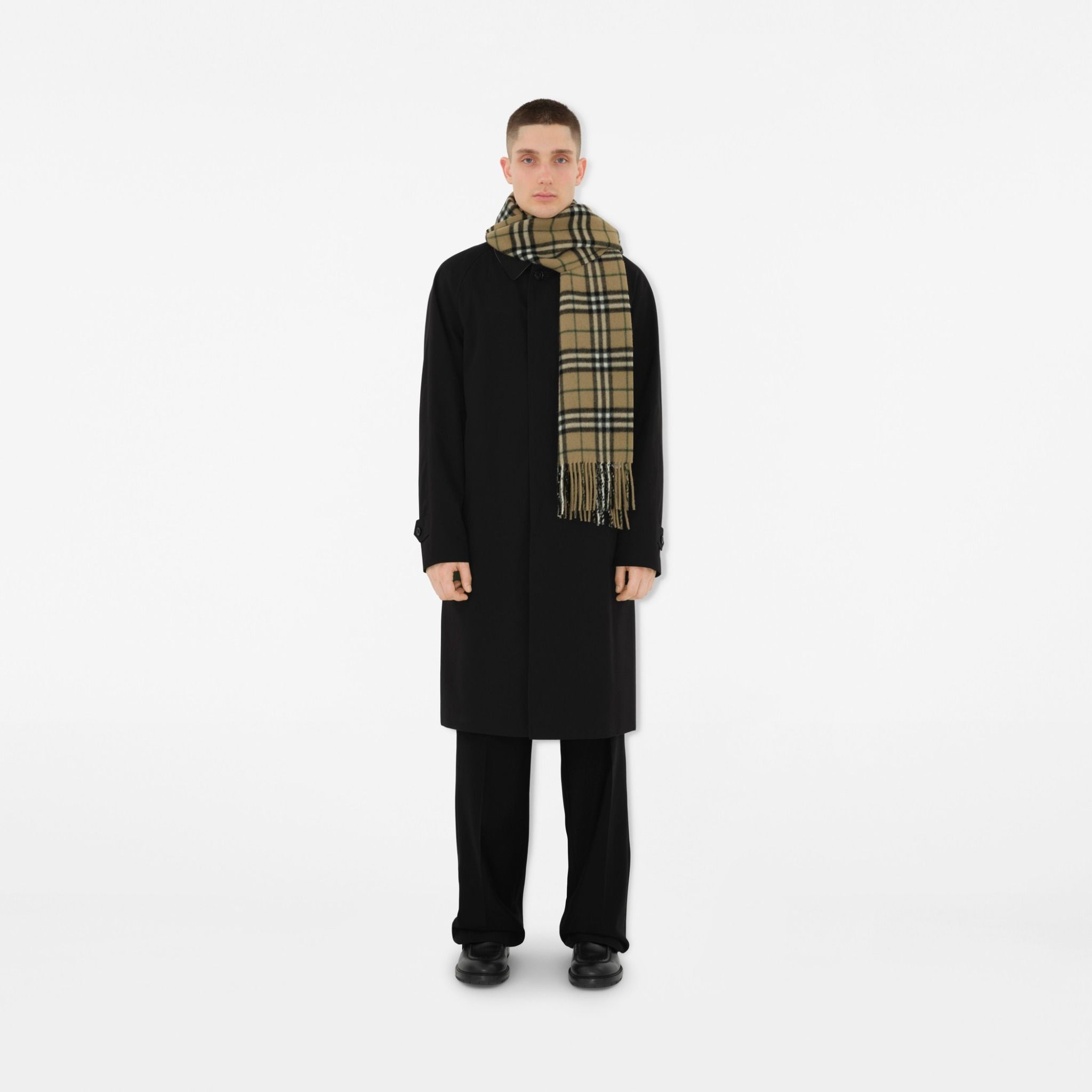 Khan Burberry Check Cashmere Scarf 'Linden' 80965391