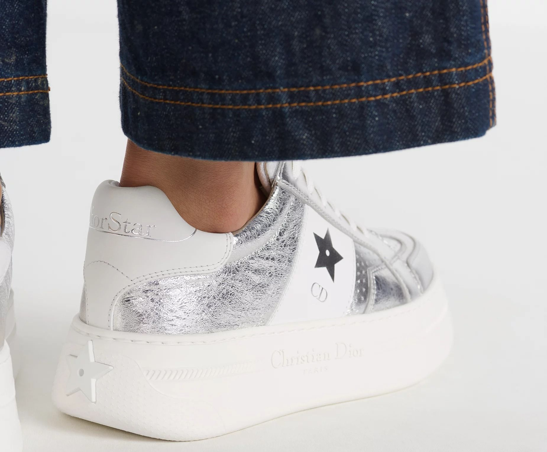 Giay Dior Star Platform Sneaker 'Silver' KCK426SLM-S46K