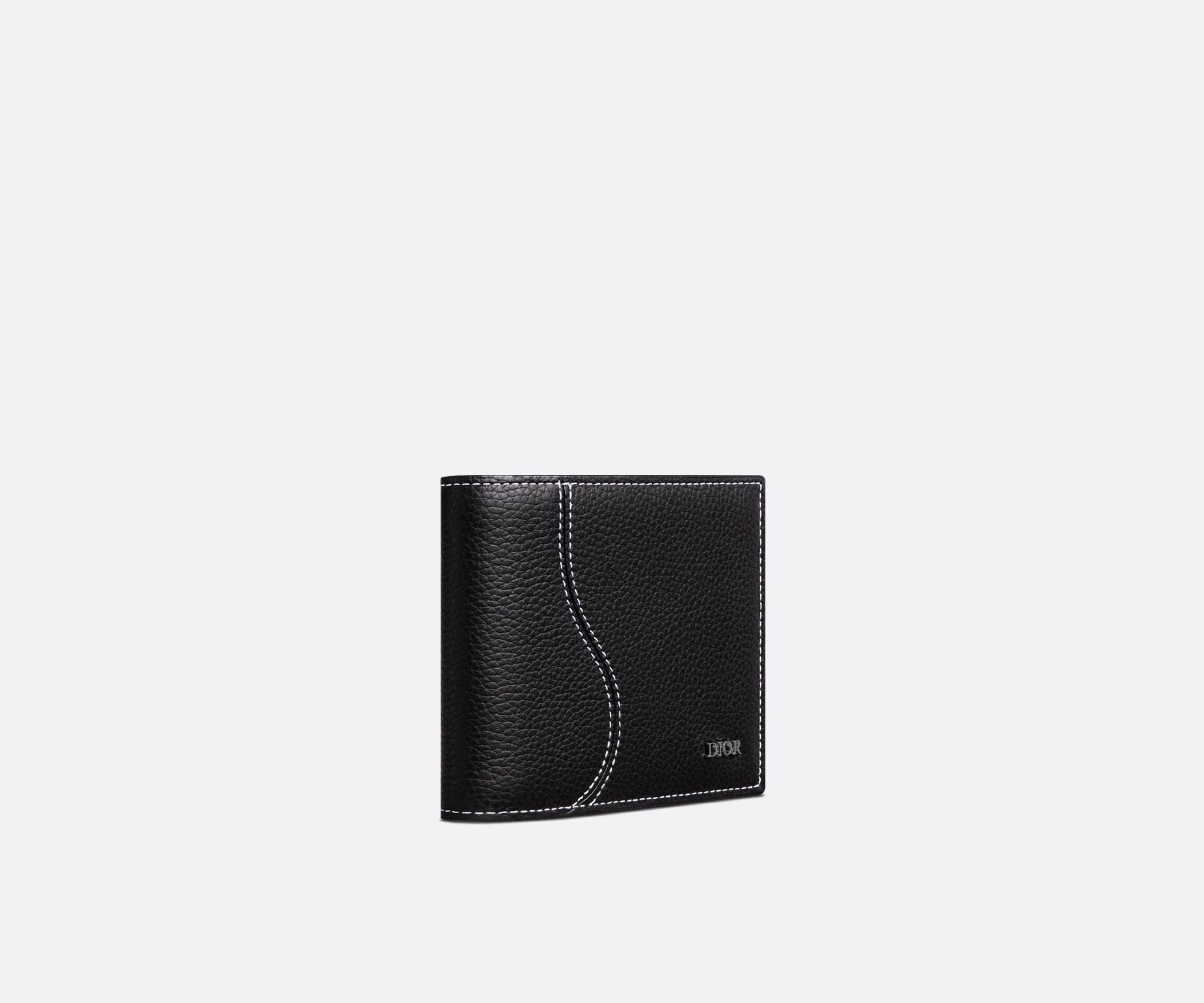 Vi Dior Saddle Bifold Card Holder 'Black' 2ADBH076YKK-H00N