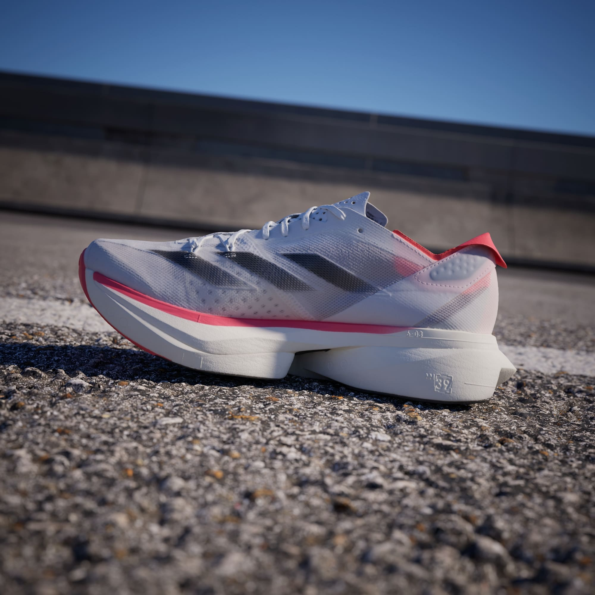 Giay Adizero Adios Pro 3 'White Solar Red' IE1053