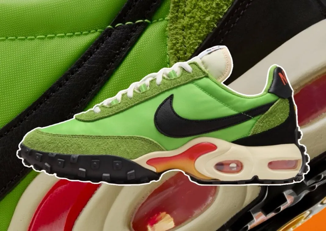 Review chi tiet Nike Air Max Waffle SP "Action Green"