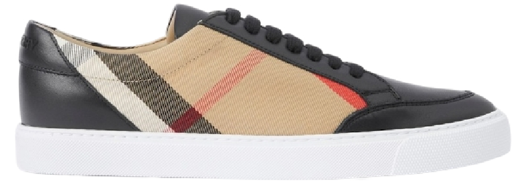 Giay Burberry House Check Leather Sneakers 'Black' 80575081