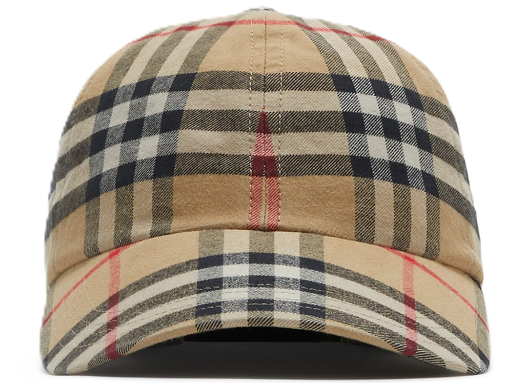 Mu Burberry Check Cotton Baseball Cap 'Archive Beige' 80756411