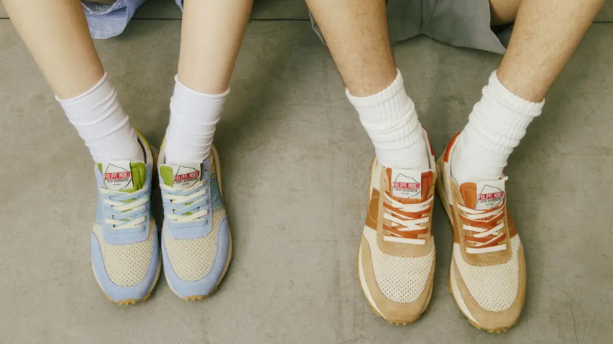 Hybrid sneakers thoi trang mua he 2025, ket hop giua giay tay va sneaker.