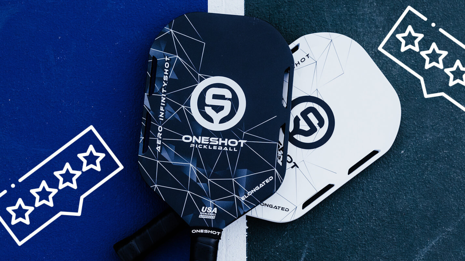 Hinh anh 1: Vot pickleball OneShot Aero InfinityShot voi thiet ke khi dong hoc