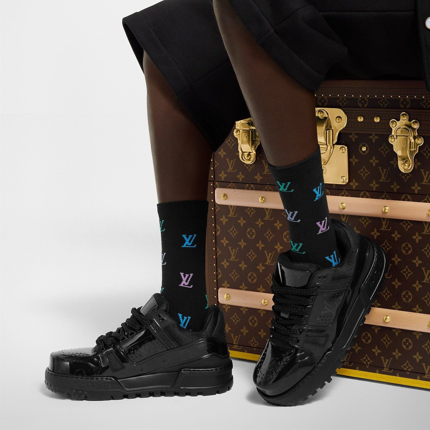 Giay Louis Vuitton LV Maxi Trainers 'Black' 1AHDLB