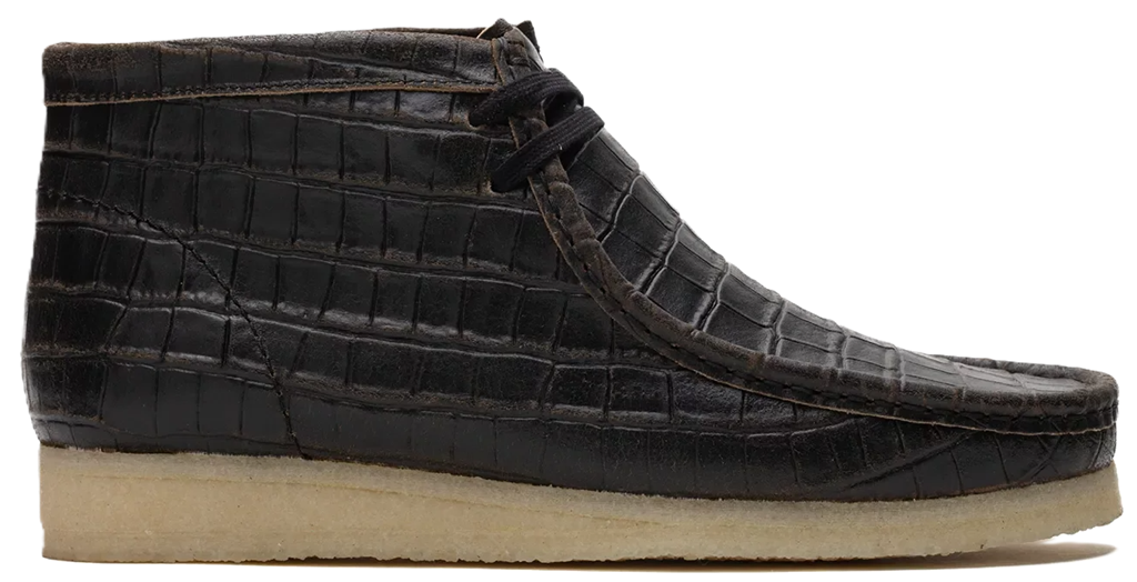 Giay Clarks Originals Wallabee Boot 'Black Croc Distress' 26179191