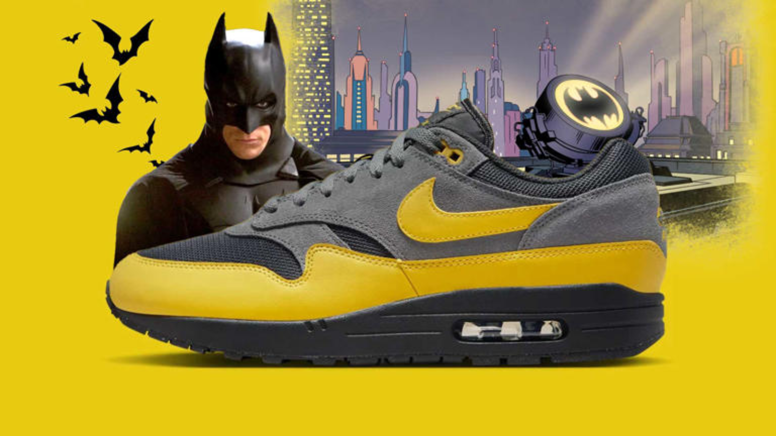 Air Max 1 “Batman” – Phối màu đỉnh cao khiến fan DC phát cuồng Hinh anh 2: Air Max 1 “Batman” – Phoi mau dinh cao khien fan DC phat cuong