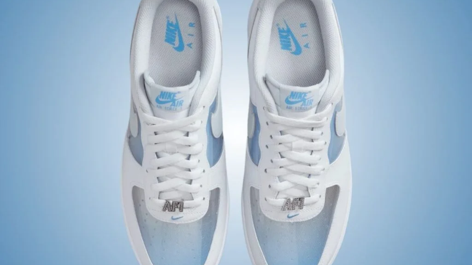 Hinh anh 2: Nike Air Force 1 Low Invisible Woman 2.0 voi thiet ke trong suot va phoi mau tinh te