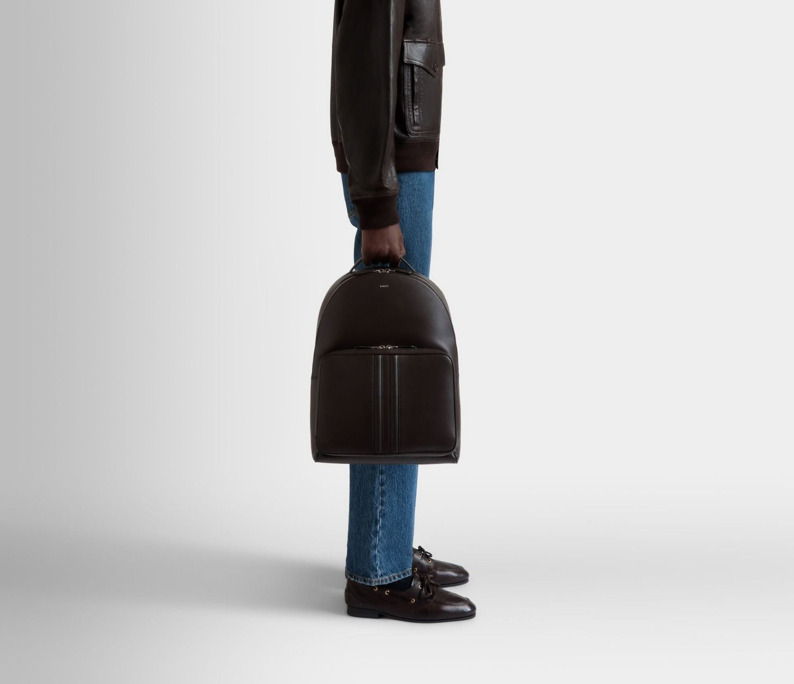 Balo Bally Mythos Backpack In Recycled Leather 'Navy' 6310278