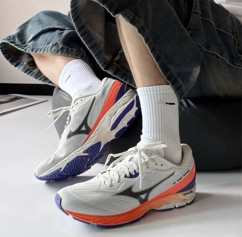 Alternative view of Giày Mizuno Wave 'White Orange Blue' D1GH251002