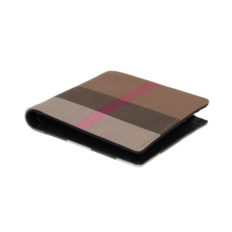 Alternative view of Ví Burberry Bi-fold Check Canvas x Leather 'Multicolor' 80845651