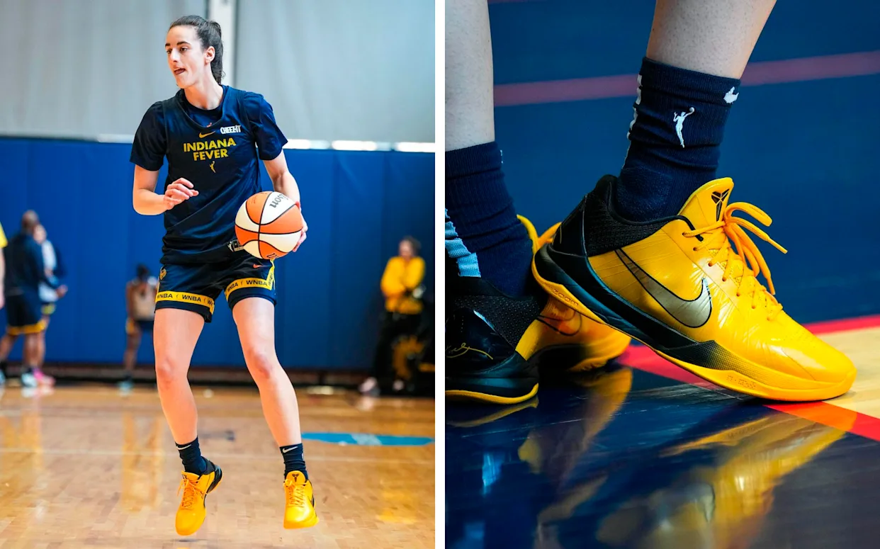 Hinh anh 1: Nike Kobe 5 Protro PE cua Caitlin Clark, phoi mau Indiana Fever