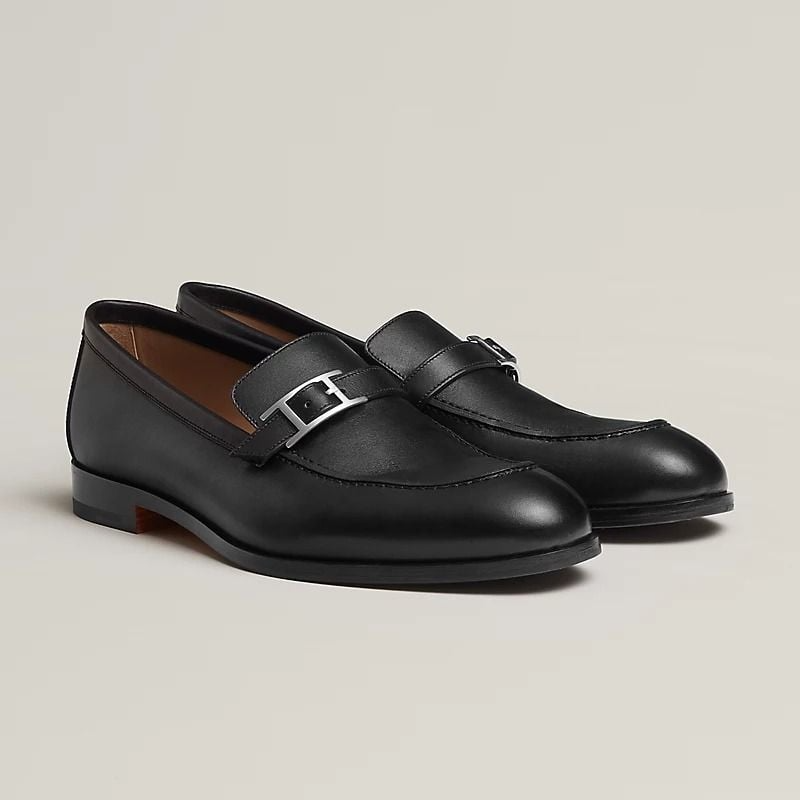 Alternative view of Giày Hermes Monterey Calfskin Loafer 'Black' H171435ZH02410