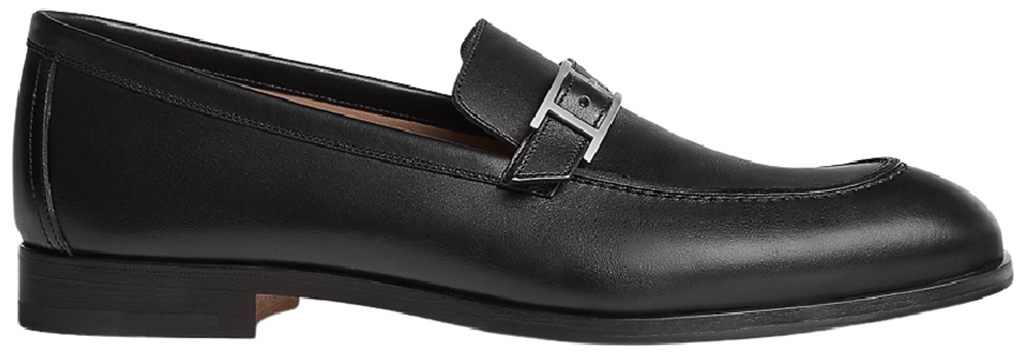 Giày Hermes Monterey Calfskin Loafer 'Black' H171435ZH02410
