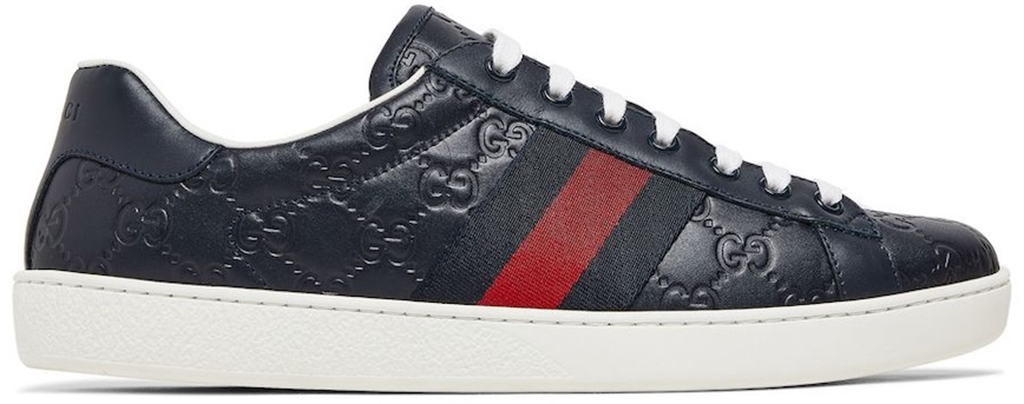 Giày Gucci Ace Signature 'Blue' 386750-CWCG0-4072