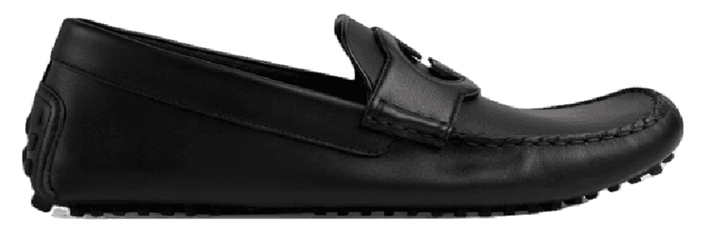 Giày Gucci Moccasin Interlocking G Driver 'Black Soft Leather' 730148-1XH60-1000