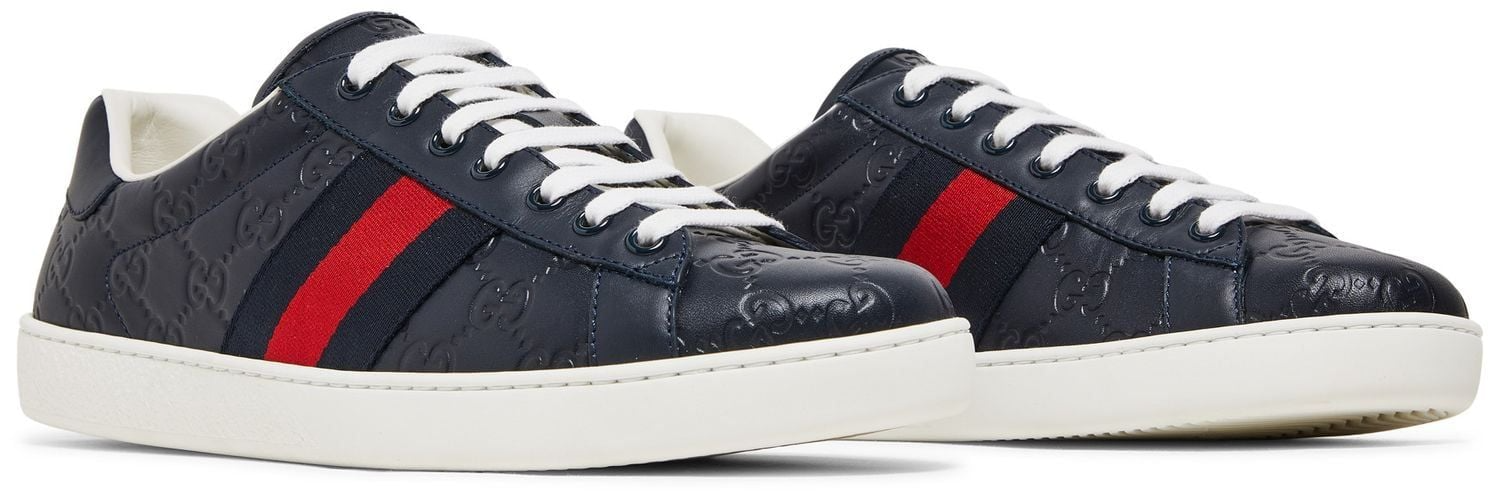 Alternative view of Giày Gucci Ace Signature 'Blue' 386750-CWCG0-4072