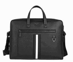Túi Bally Mythos Business Bag in Leather 'Black' 6301420