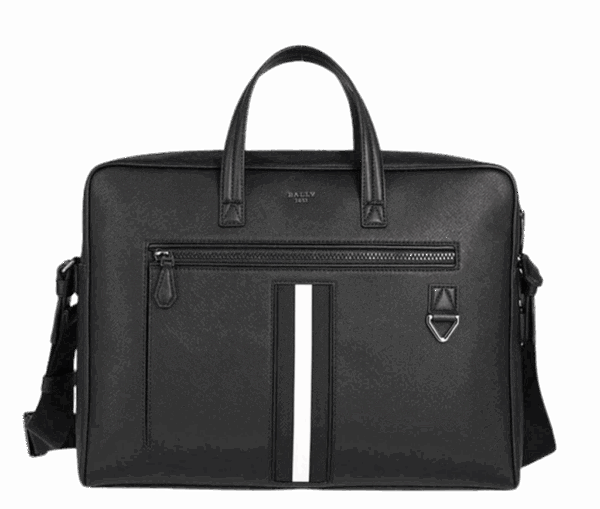 Túi Bally Mythos Business Bag in Leather 'Black' 6301420