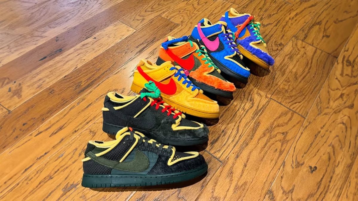 Nike 'Swamp Sponge' Dunks voi thiet ke pha cach tu Nike va Cactus Plant Flea Market