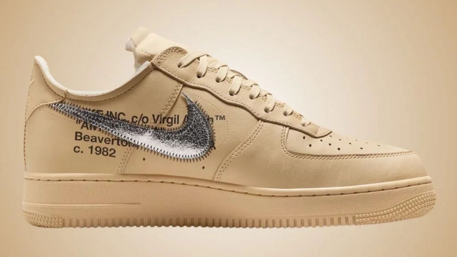 Hinh anh 4: Hinh anh giay Nike Air Force 1 “Sesame” thiet ke boi Virgil Abloh