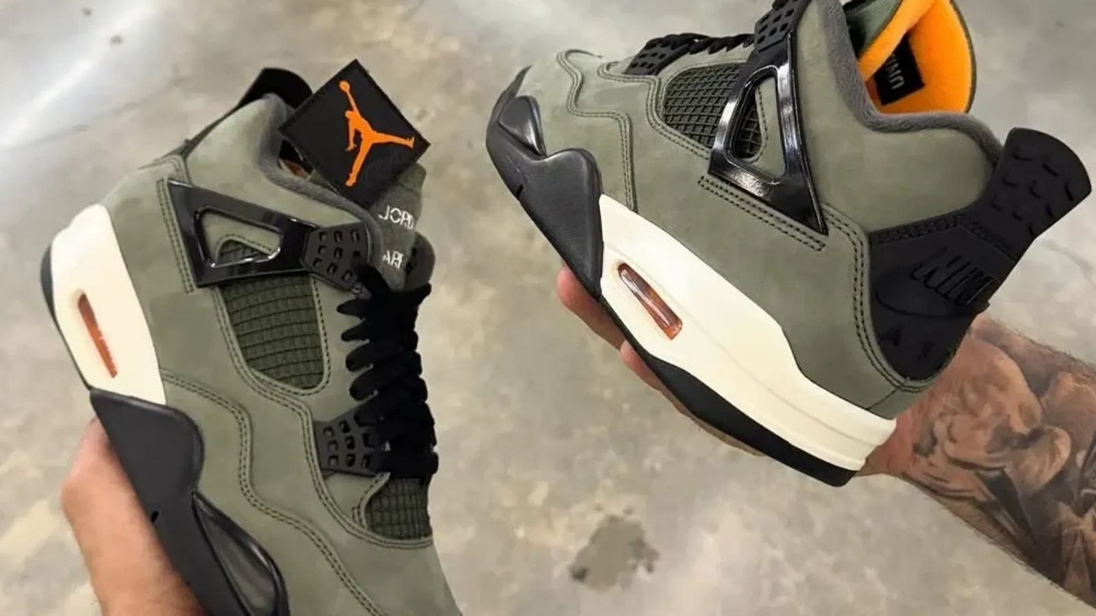 Hinh anh 5: Hinh anh doi giay Undefeated x Air Jordan 4 phien ban 2025 va 2005