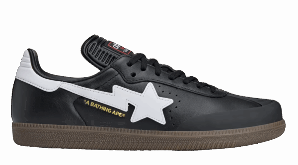 Giày Adidas Samba 'Bape Black White' JR9246