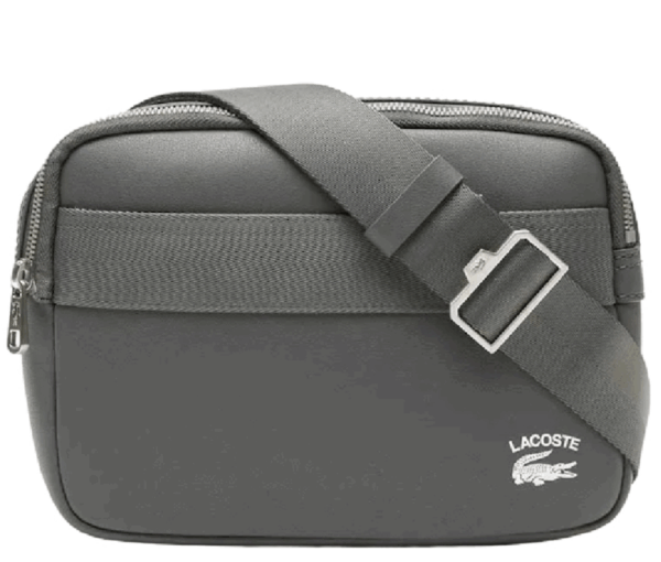 Túi Lacoste Leather Printed Messenger 'Gray' NH4018PN-J37