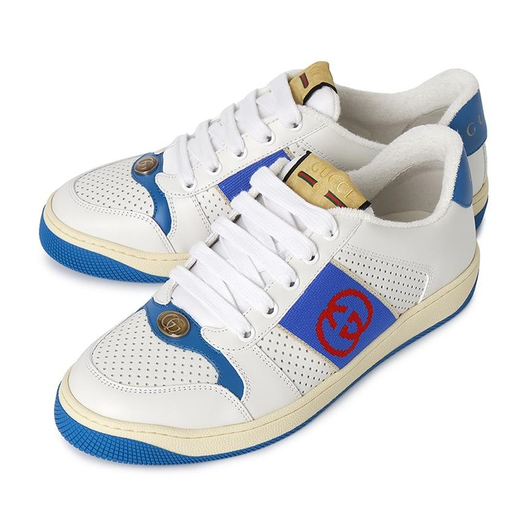 Alternative view of Giày Gucci Screener Interlocking G 'White Blue' 765054-AACV8-9055